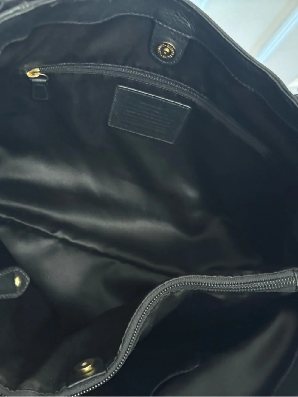 Coach K1381-F24961 Campbell Belle Carryall Black Pebbled Leather Satchel is BNOT - Picture 12 of 16
